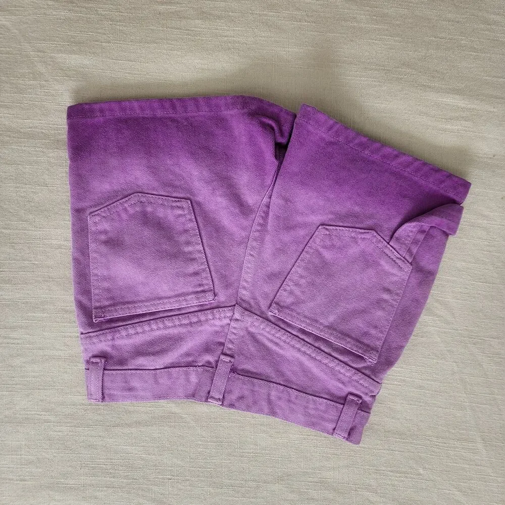 Vintage Deadstock Purple Ombre Jean Shorts kids 7